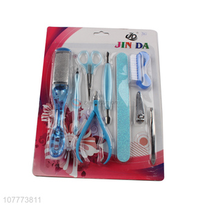 Low price 9 pieces beauty manicure <em>set</em> <em>nail</em> cutter cuticle <em>scissors</em> <em>set</em>