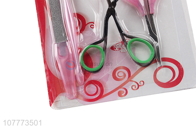 New arrival 7 pieces beauty manicure set nail cutter eyelash curler set