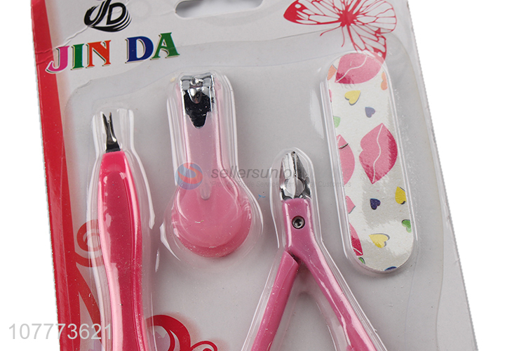 Low price 4 pieces manicure pedicure set nail cutter nail scissors set