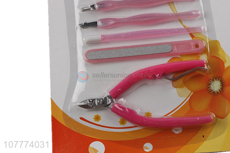 Low price 8 pieces beauty manicure set cuticle cutter eyebrow tweezers set