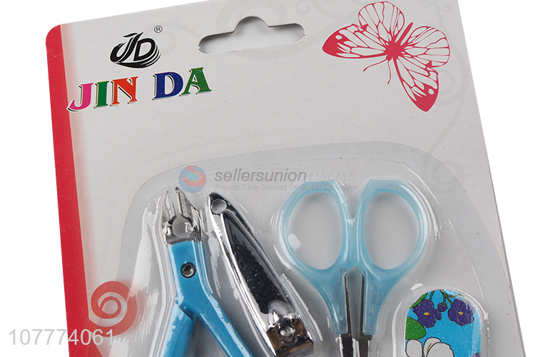 New arrival 4 pieces beauty manicure set nose scissors cuticle scissors set