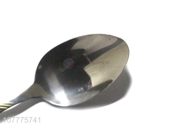 Good Quality Stainless Steel Spoon Gold-Plated Dinner Spoon