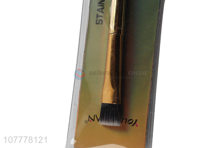 Wholesale electroplating pressure tube flat head makeup brush