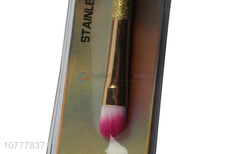 Hot sale color frosted round oblique makeup powder brush