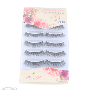 Fashionable natural silk 3D fake eyelash handmade false eyelash