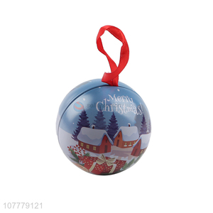 Hot Selling Colorful Tin Ball Tin Box Christmas Ball