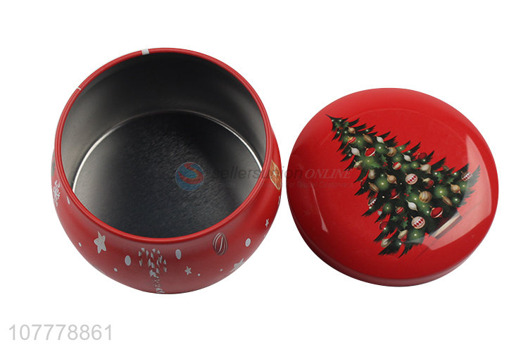 Top Quality Christmas Tree Pattern Tin Box Candle Jar Storage Jar