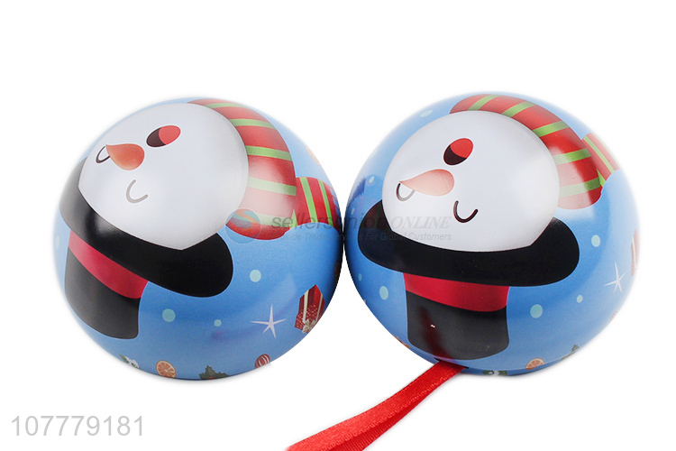 Cute Printing Tin Ball Colorful Tin Ball Christmas Ball