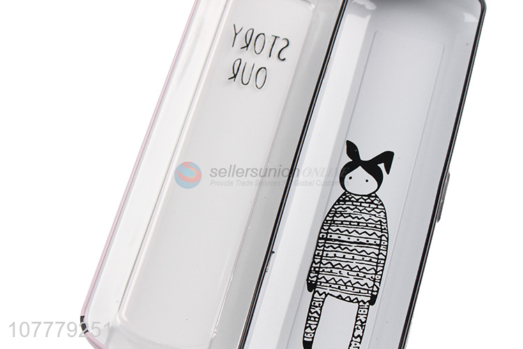 Wholesale Cartoon Pattern Tinplate Pencil Case With Window