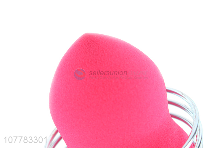 Wholesale makeup sponge blender with display stand, cosmetic puff with support holder