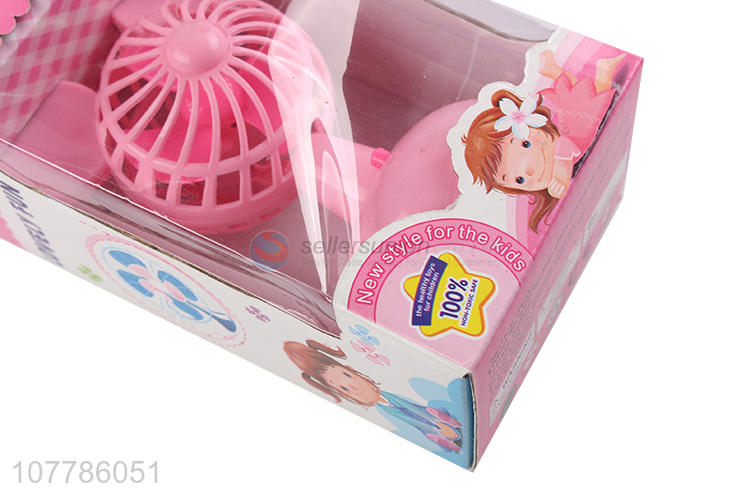 New product kids pretend play toy lovely handheld usb fan toy