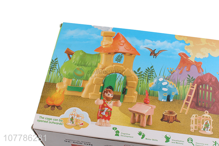 Wholesale children pretend play toy jungle mushroom house playset