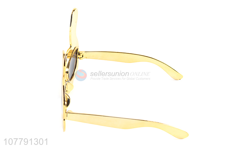 New arrival golden cosplay props decoration holiday glasses