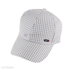 Factory Wholesale Fashion Plaid Baseball Cap Sunhat