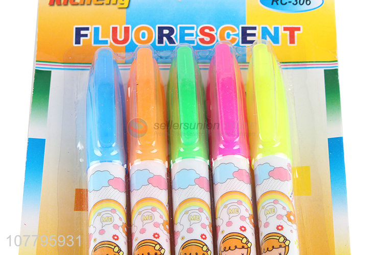 Wholesale color highlighter hand account marker set