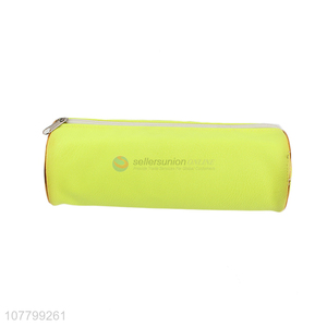 Custom Candy Color Pencil Case Leather <em>Pen</em> <em>Bag</em> With Zipper