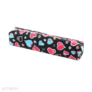 Wholesale Colorful Heart Pattern Pencil <em>Bag</em> <em>Pen</em> Pouch