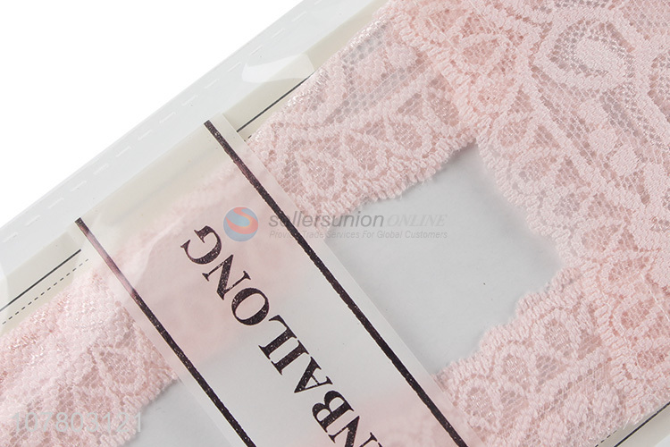 Fashion Style Pink Lace Invisible Sock For Women