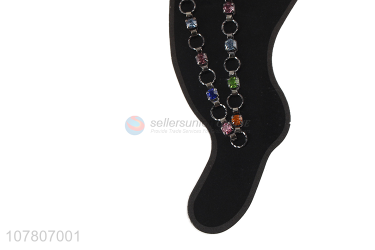 Low price direct sale colored diamond silver ladies anklet