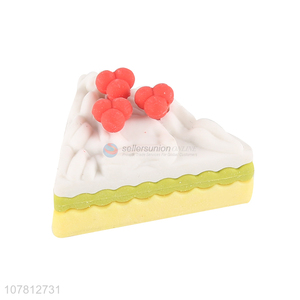 Good quality cake shaped eraser funny 3d model erasers