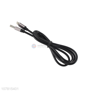Wholesale black braided single head USB apple data cable
