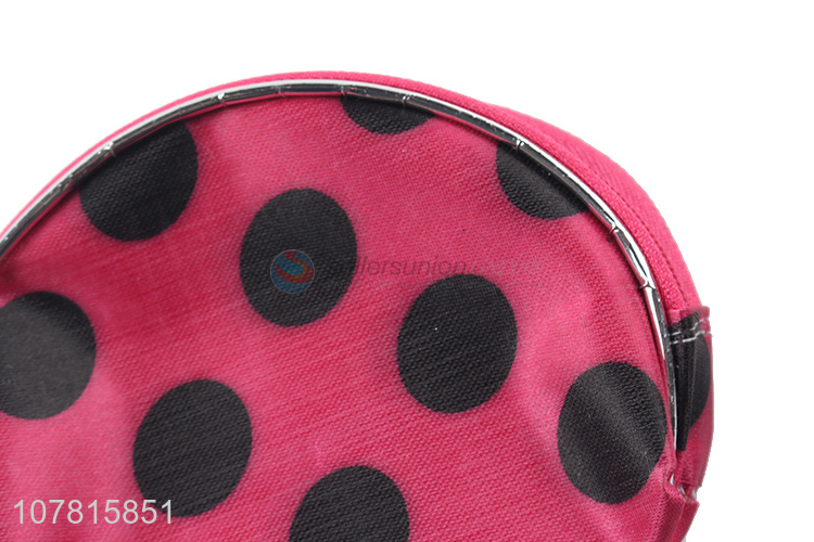 Factory price high quality women coin purse with spots pattern