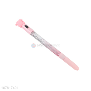 Top sale rose quicksand twinkling gel pen for stationery