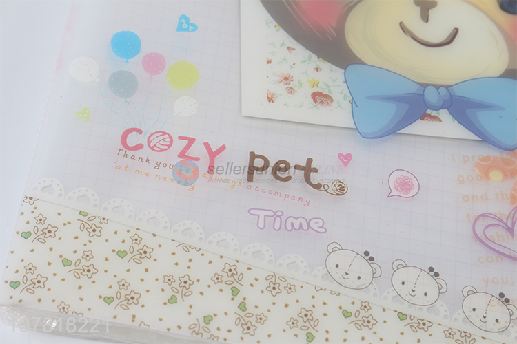 Low price cartoon bear print office data folder