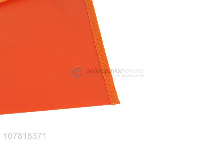Wholesale orange horizontal snap button office file bag