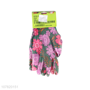 Wholesale Flower Pattern Work Gloves Popular Industrial Gloves