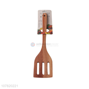 Cheap wholesale kitchen gadgets wooden slotted spatula slotted turner