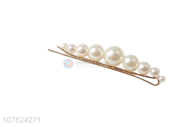 Wholesale ladies metal pearl hairpin temperament hairpin