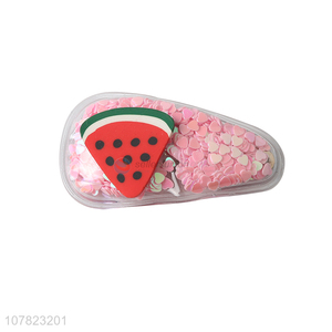 Hot selling children cartoon watermelon hairpin clip