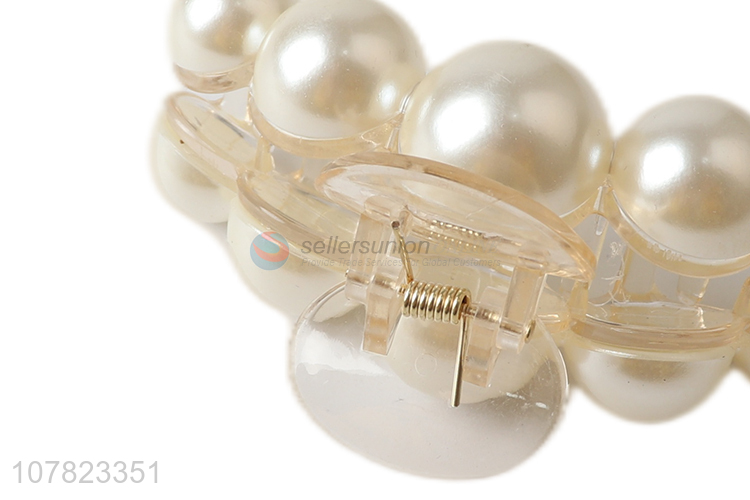 Good price wild shark catch clip pearl hairpin
