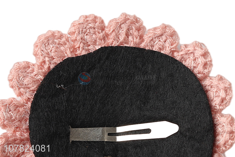 Creative pink non-woven fabric woven fabric hairpin