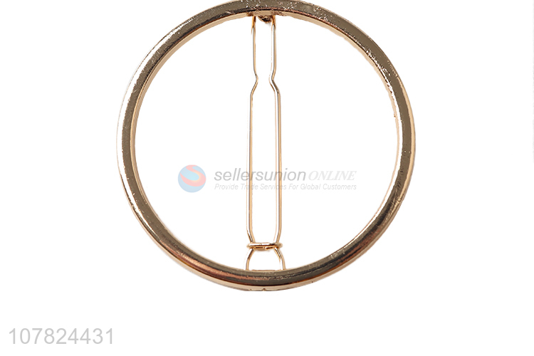 Low price wholesale ladies round hairpin metal bangs clip