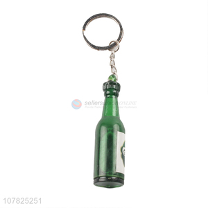 China factory beer bottle decorative keychain