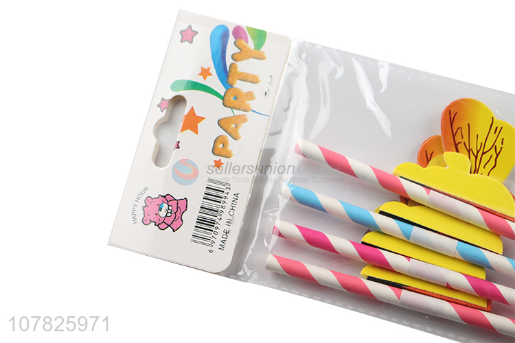 Wholesale colorful disposable biodegradable paper straw