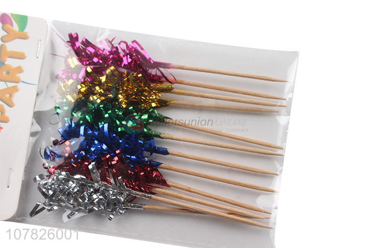 Best selling multicolor decorative fruit pick for party