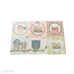 China manufacturer cartoon owl mdf cup mat wooden drink coasters