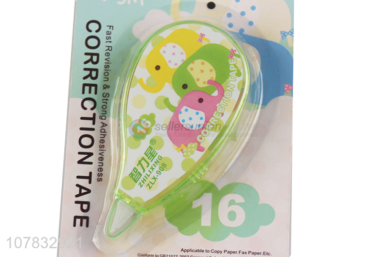 New design green plastic correction tape student learning utensils