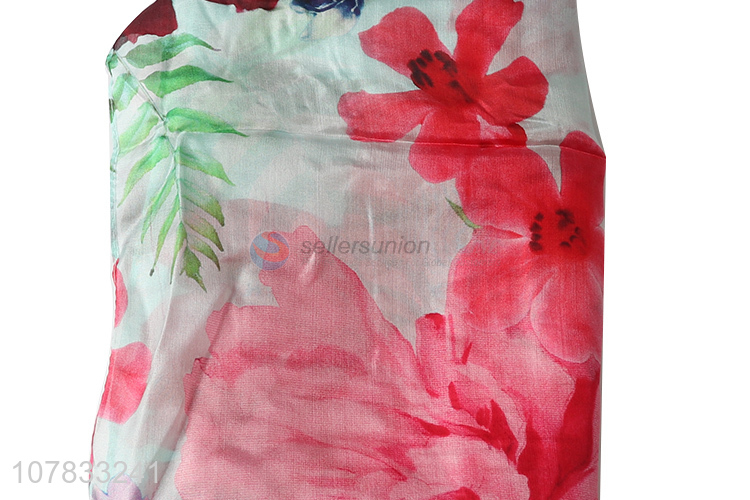 Factory supply fashion double side comfortable silk scarf