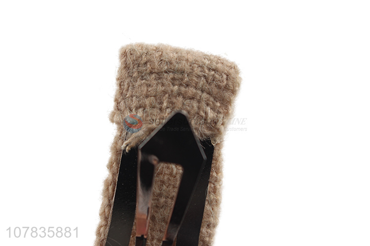 China export wool knitting BB clip temperament plush hairpin