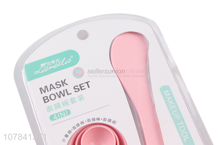 Hot selling pink plastic mask bowl tool 6 piece set