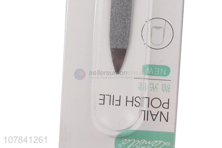 Hot selling green stainless steel nail polish file