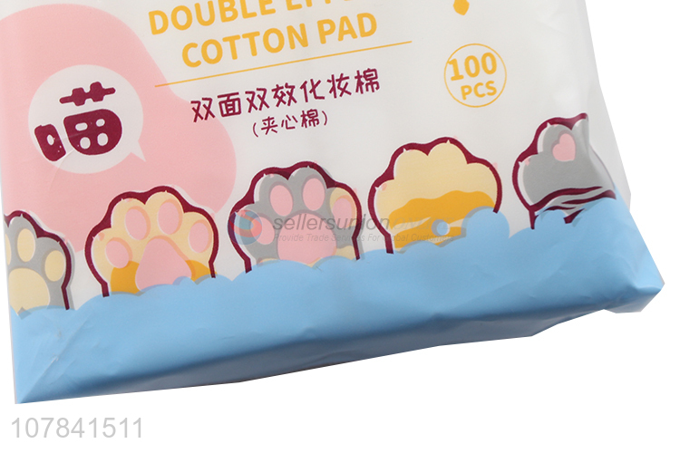 Good wholesale price white sandwich cotton pads 100 pieces