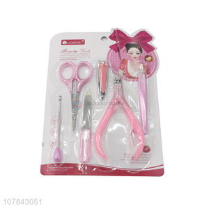 Factory wholesale stainless steel nail scissor set with nail file