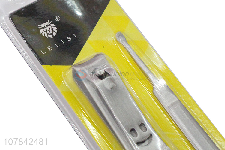 Hot sale stainless steel nail clipper with dead skin pusher