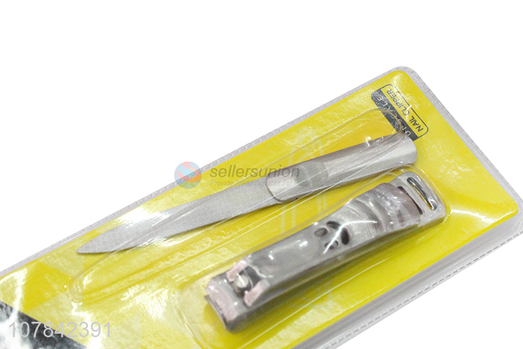 Yiwu wholesale nail tools stainless steel nail clipper with nail file