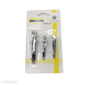 Online wholesale 3 types stainless steel nail clipper trimmer kit